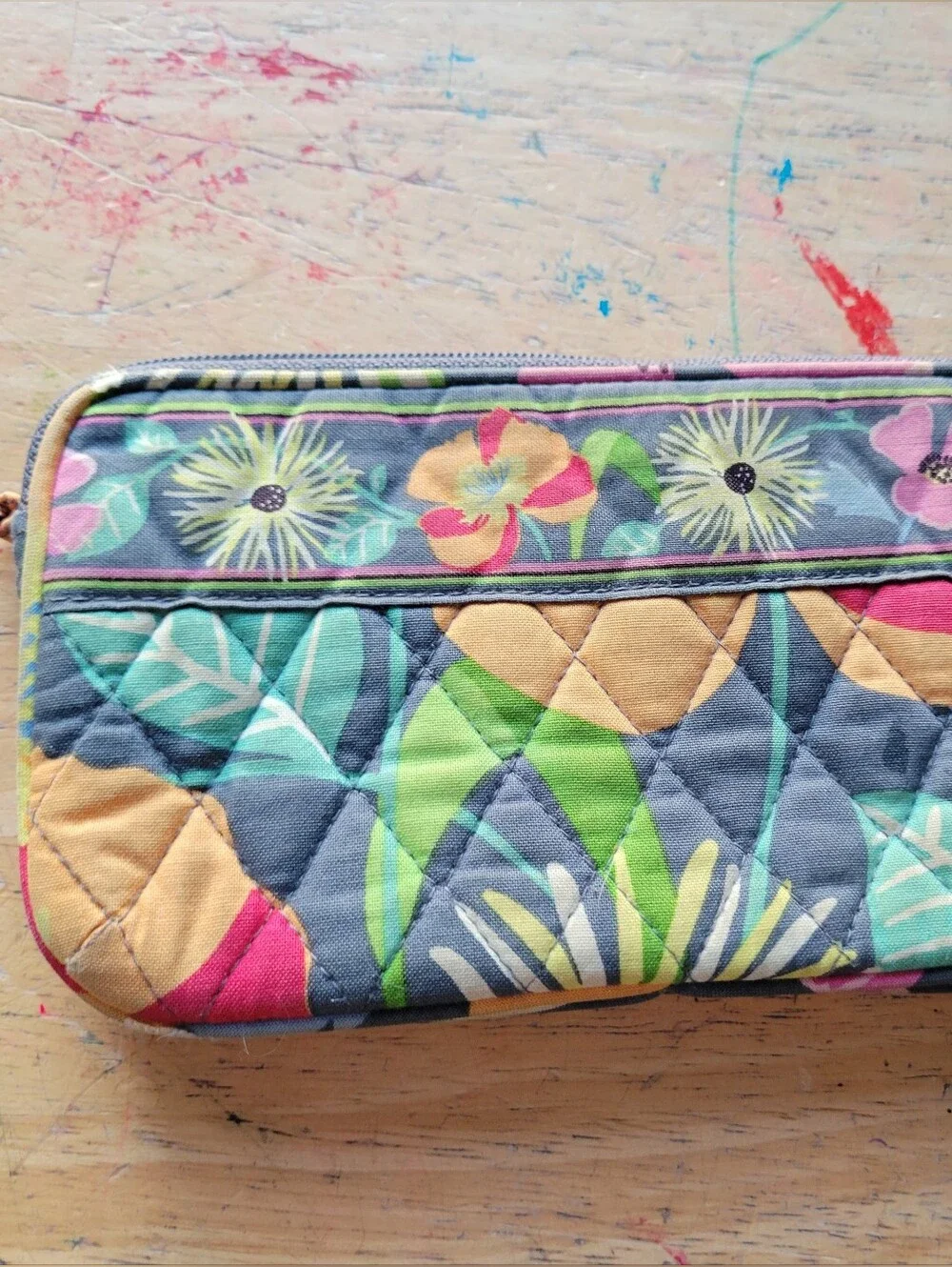 Vera Bradley Accordion Wallet in "Jazzy Blooms" Pattern - Picture 2 of 7